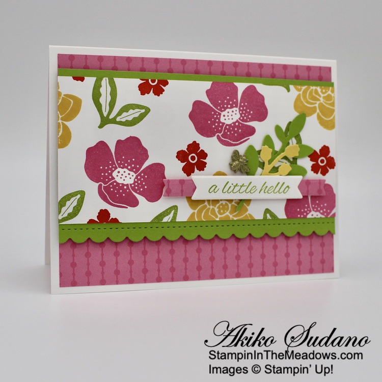 Stampin' Up! Boughs and Blossoms Hello Card – Stampin' in the Meadows